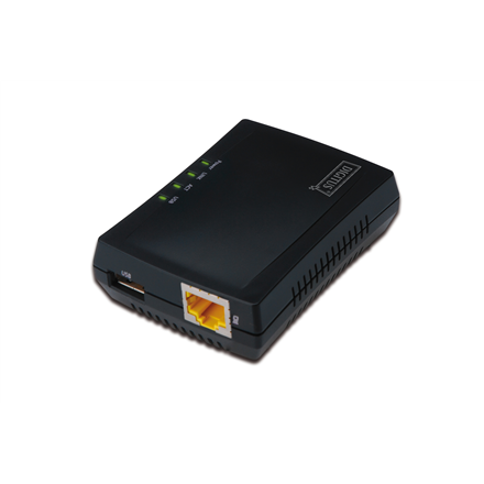 DIGITUS DN-13020 – daugiafunkcis USB tinklo serveris, juodos spalvos