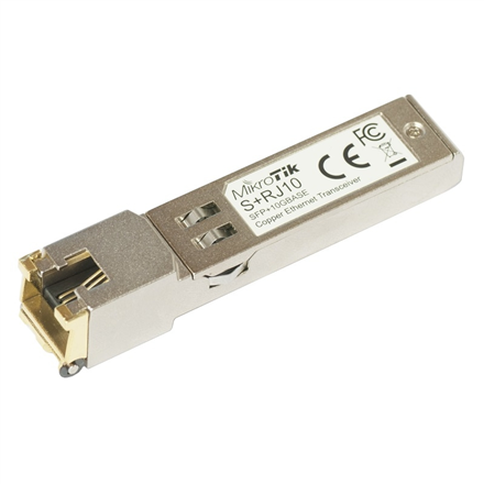 MikroTik S+RJ10 SFP+ varinis RJ-45 10/100/1000/10000 Mbit/s Maksimalus perdavimo atstumas 200 m -20 iki +60C SUDERINAMA TIK SU AKTYVAUS AUŠINIMO KOMUTATORIAIS (ATSIJUNGIA NAUDOJANT PASYVAUS AUŠINIMO KOMUTATORIUS) -20 iki +60C