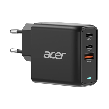 Acer 67W PD GaN Įkroviklis, 2 x USB C ir 1 x USB A, ES kištukas, 100W USB C laidas, Mažmeninė pakuotė