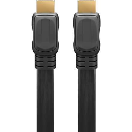Goobay 61279 plokščias High Speed HDMI laidas su Ethernet, HDMI-A–HDMI-A, 2 m