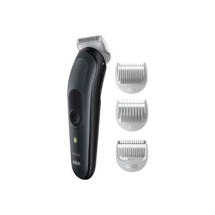 Braun BG3340 – akumuliatorinis kūno plaukų kirpiklis, juodas / pilkas