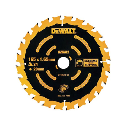 DeWalt DT10624-QZ – 165 × 20 mm medienos pjovimo diskinio pjūklo diskas