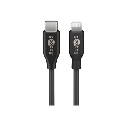 Goobay 39445 – įkrovimo ir duomenų laidas, Lightning–USB-C, apvalus laidas