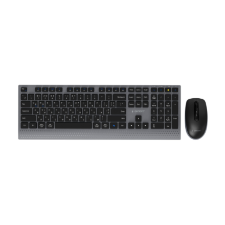 Gembird KBS-WPS-02-CYRL Keyboard and Mouse Set Wireless Cyrillic Bluetooth Black