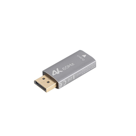 Lanberg AD-DP-HD-01 – DisplayPort kištuko–HDMI lizdo 4K adapteris, sidabrinis