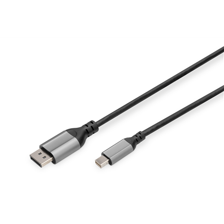 DIGITUS DB-340106-020-S – 2 m Mini DisplayPort į DisplayPort adapterio kabelis, 8K