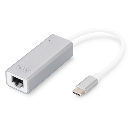 DIGITUS DN-3024 – USB-C į Gigabit Ethernet adapteris, 10/100/1000 Mbit/s, RJ45