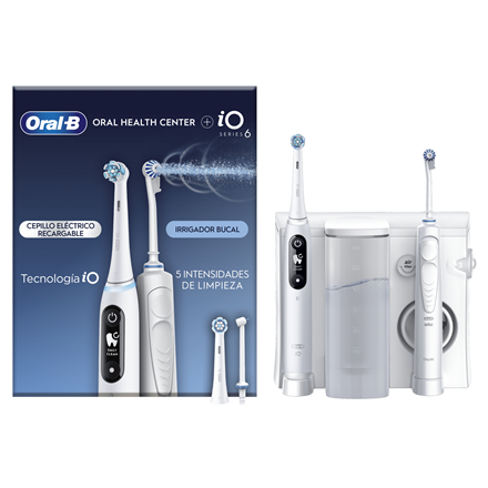 Oral-B Electric Toothbrush iO6 & OxyJet Rechargeable For adults Number of brush heads included 2 Number of teeth brushing modes 5 White