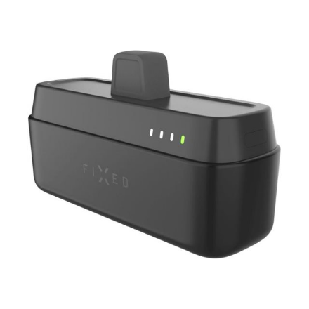 FIXED Zen 5 Plug-in FIXZEN-5PL-BK – 5000 mAh kištukinė išorinė baterija, USB-C 5 V/3 A, 9 V/2.22 A, 12 V/1.67 A, iki 20 W, juodas