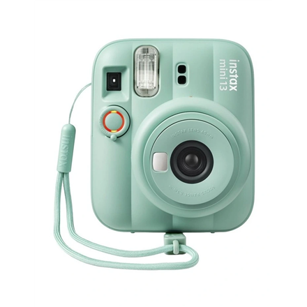 Fujifilm Instax mini 13 – analog instant camera, focus from 0.3 m, ISO 800, Lagoon Green