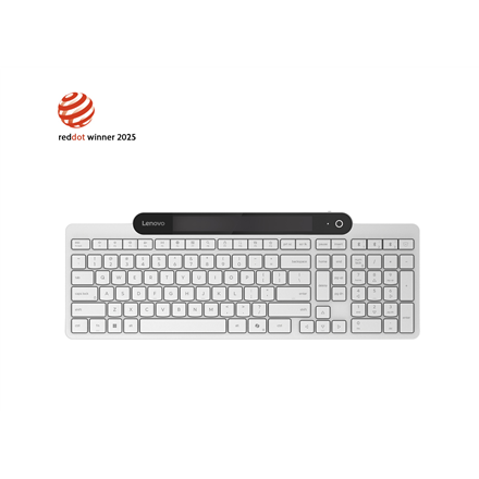 Lenovo 800 Self-Charging Bluetooth Keyboard-US English Keyboard Bluetooth US English White