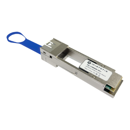 MikroTik XQ+CM0000-XS+ – QSFP28–SFP28 keitiklis, 25 000 Mbit/s, darbinė temperatūra nuo −20 iki +85 °C