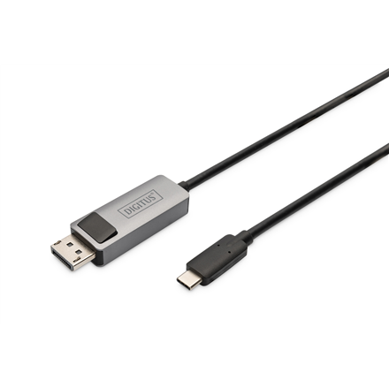 Digitus dvikryptis adapterio kabelis DB-300334-020-S, USB-C į DP, USB-C Display Port