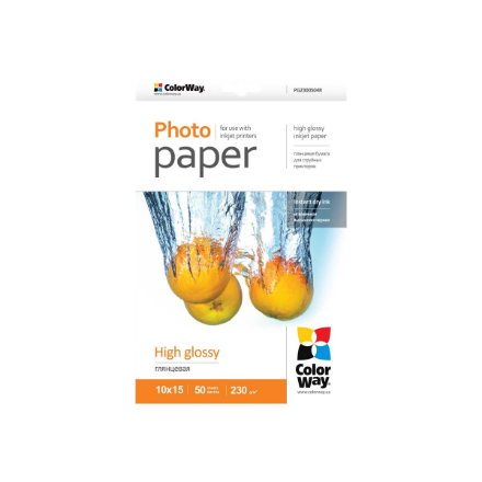 ColorWay – high-gloss photo paper, 230 g/m², 10 × 15 cm