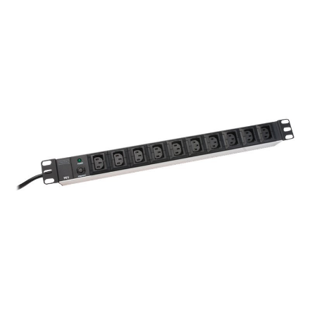 DIGITUS DN-95404 – aliumininis maitinimo blokas su IEC C14 įvadu ir 10 lizdų