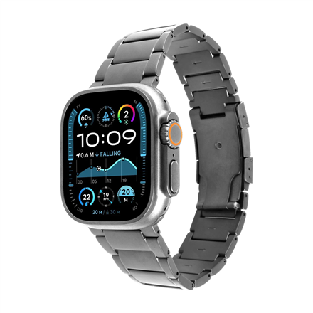 FIXED FIXTST-434-NT – titaninis laikrodžio dirželis, 44/45/46/49 mm, Apple Watch, natūralaus titano