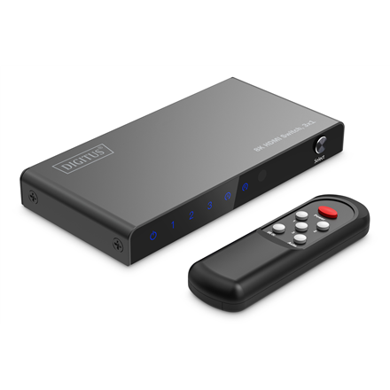 DIGITUS DS-55333 – 3 × 1 8K HDMI komutatorius, juodos spalvos