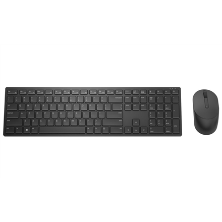 Dell Pro Keyboard and Mouse (RTL BOX) KM5221W Keyboard and Mouse Set Wireless Batteries included Wireless connection Russian Black