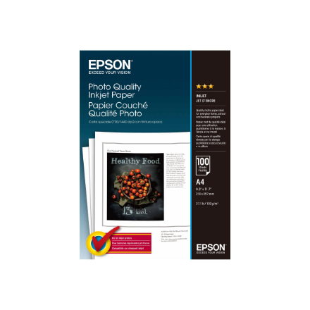 Epson C13S041061 – Photo Quality rašaliniams spausdintuvams skirtas popierius, A4, 100 lapų
