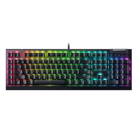 Razer Mechanical Gaming Keyboard BlackWidow V4 X Mechanical Gaming Keyboard Wired US Yellow Mechanical Switches (Linear) Black