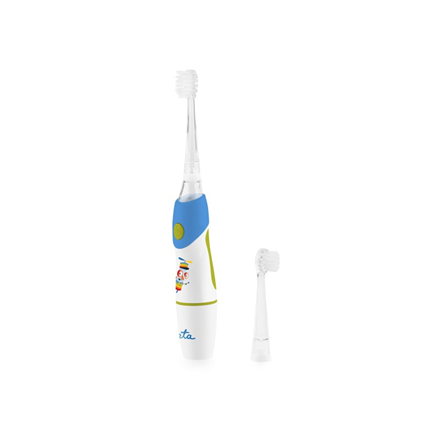 ETA Sonetic ETA071090020 – vaikiškas elektrinis dantų šepetėlis, maitinamas baterijomis, 2 heads, 1 modes, mėlynas ir baltas