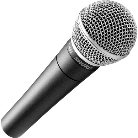 Shure SM58SE – įjungiamas kardioidinis dinaminis vokalinis mikrofonas, tamsiai pilkas
