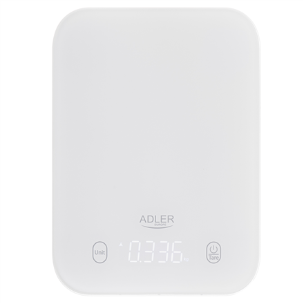 Adler AD 3181w – kitchen scale, 1 g, LED, white