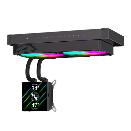 Gamemax CPU Liquid Cooler GLACIER 240 LCD BK Black