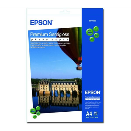 Epson C13S041332 – Premium pusiau blizgus fotopopierius, A4, 251 g/m², 20 lapų