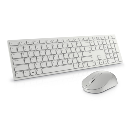 Dell Keyboard and Mouse KM5221W Pro Keyboard and Mouse Set Wireless Mouse included US White