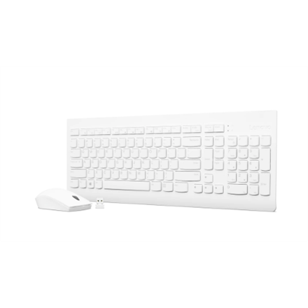 Lenovo Wireless Combo Keyboard & Mouse 510 Keyboard and Mouse Combo 2.4 GHz Wireless via Nano USB Batteries included English White