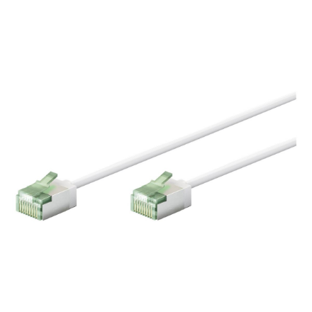 Goobay 74357 itin lankstus plonas CAT 8.1 U/FTP tinklo kabelis, 0,15 m, baltas