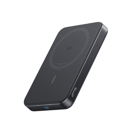 Anker MagGo A1664H11 – 10000 mAh plona belaidė išorinė baterija su 30 W USB-C jungtimi, juoda