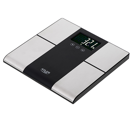 Adler AD 8165 – kūno sudėties svarstyklės, 225 kg, 100 g, BMI, juodas / nerūdijantis plienas