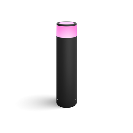 Philips Hue WCA Calla Outdoor Large Bollard, Black 8 W 2000-6500 Hue White Colour Ambiance