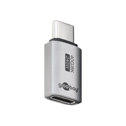 Goobay 74447 – tiesus USB-C adapteris, USB-C kištukas į USB-C lizdą, USB4