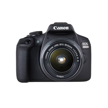 Canon EOS 2000D 18-55 IS II EU26 SLR Camera Kit Megapixel 24.1 MP Image stabilizer ISO sensitivity (max) 12800 Display diagonal 3.0 " Wi-Fi Video recording APS-C Black