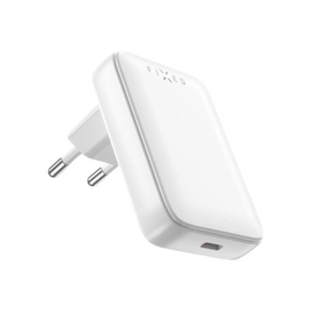 FIXED FIXCG30S-C-WH – plonas GaN USB-C kelioninis įkroviklis su PD, 30 W, baltas