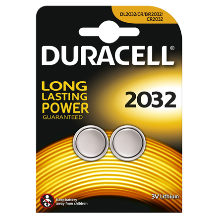 Ličio baterija CR2032 3V 210mAh Duracell 2vnt pakuotėje