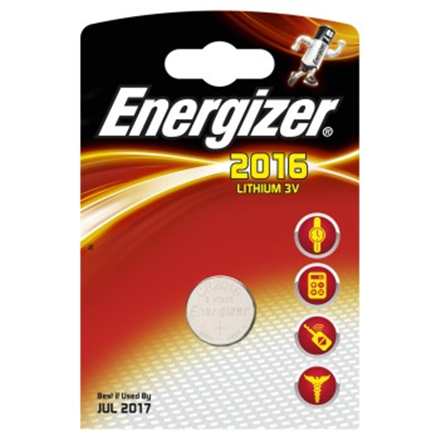 Energizer CR2016 ličio baterija, 1 vnt.