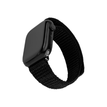 FIXED Sporty FIXNST2-436-BK – nailoninis laikrodžio dirželis, 38/40/41 mm, Apple Watch, 160–210 mm, juodas