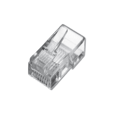 DIGITUS A-MO 8/8 SR – neekranuotas CAT 5e RJ45 8P8C modulinis kištukas daugiagysliam apvaliam kabeliui