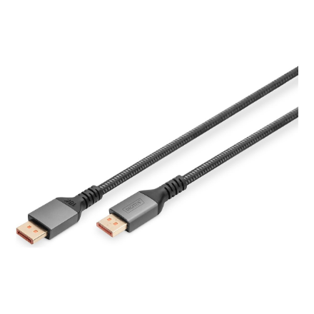 DIGITUS – 1 m DisplayPort 2.1 jungiamasis kabelis, 16K, 80 Gbit/s