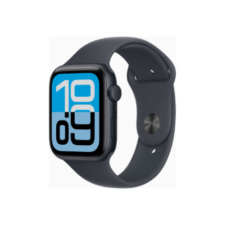 Apple (Apple Watch SE 3 GPS + Cellular 44mm Midnight Aluminium Case with Midnight Sport Band - M/L)