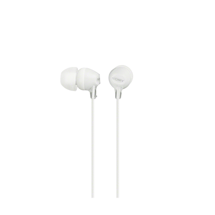 Sony MDR-EX15AP – laidinės į ausis įstatomos ausinės su mikrofonu, baltos