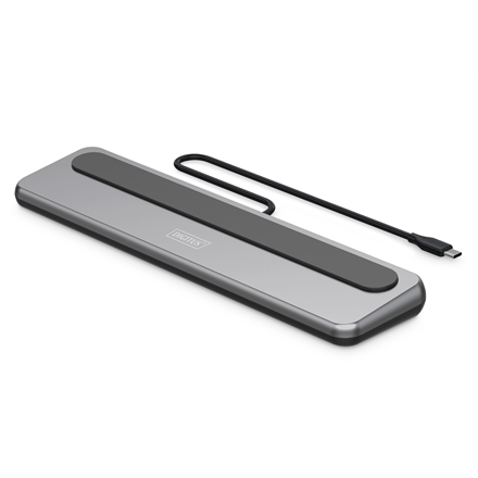 DIGITUS DA-70919 – 12 prievadų USB-C 8K prijungimo stotelė, 2 × HDMI, 1 × RJ-45 Gigabit Ethernet