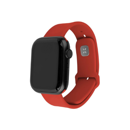 FIXED Sporty FIXSST2-434-RD – silikoninis laikrodžio dirželis, 42/44/45 mm, Apple Watch, 170–235 mm, raudonas