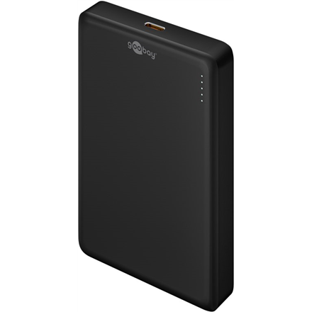 Goobay magnetinė belaidė išorinė baterija 70183, 10000 mAh, USB-C, juoda
