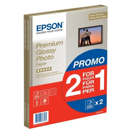 Epson Premium Glossy Photo Paper, A4, 30 lapų, 255 g/m2