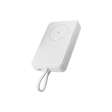 Xiaomi 33W Magnetic 10000 BHR9822GL – 10 000 mAh magnetinė išorinė baterija su integruotu USB-C laidu, 33 W, balta